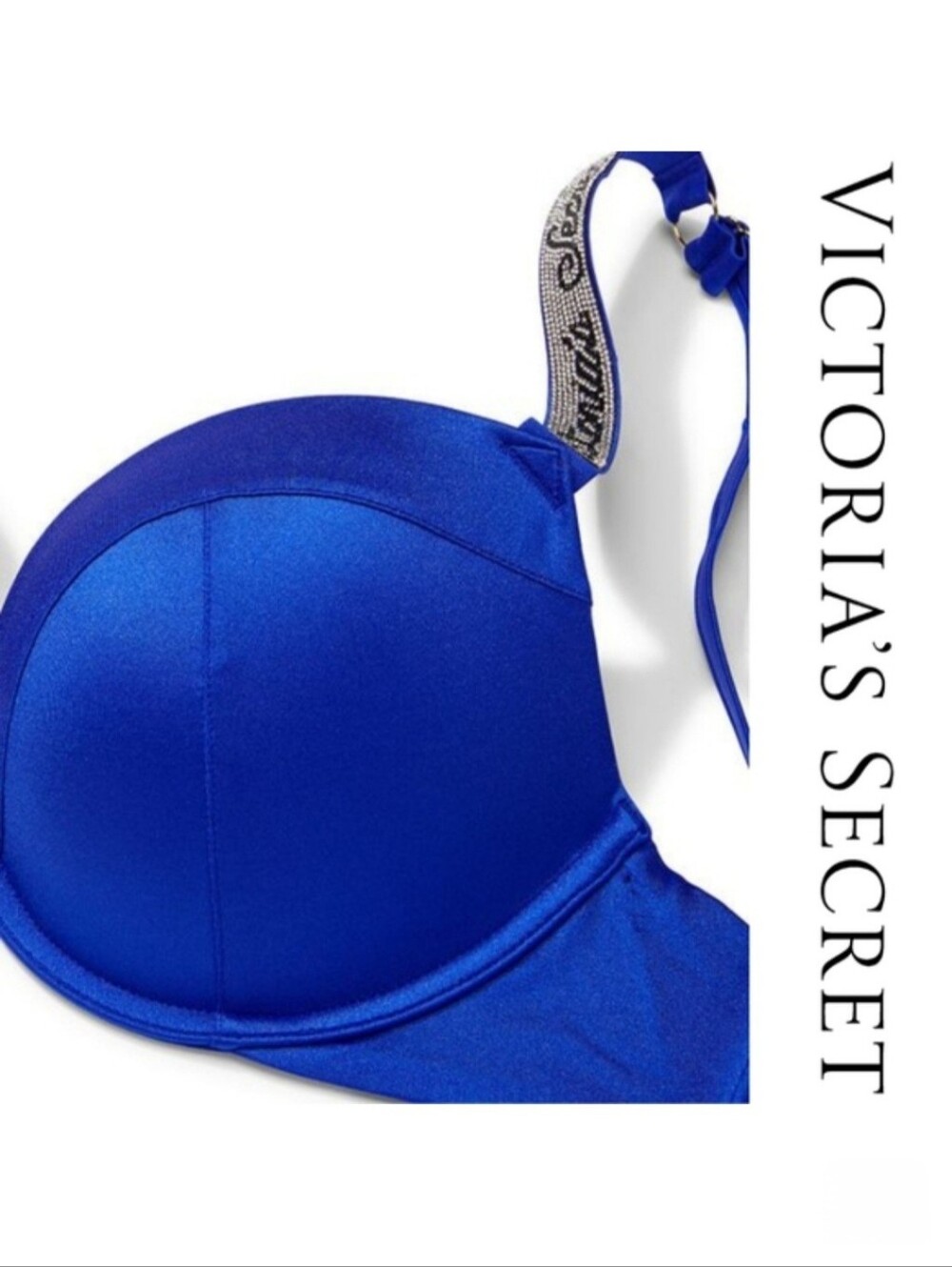 Victoria's Secret - Swim Shine Strap Push-up Sexy Tee Bikini Top - 32D - Blue